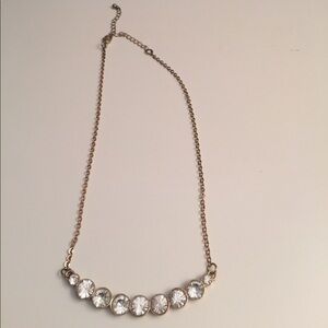 Gold&rhinestone 16" necklace w/ extender